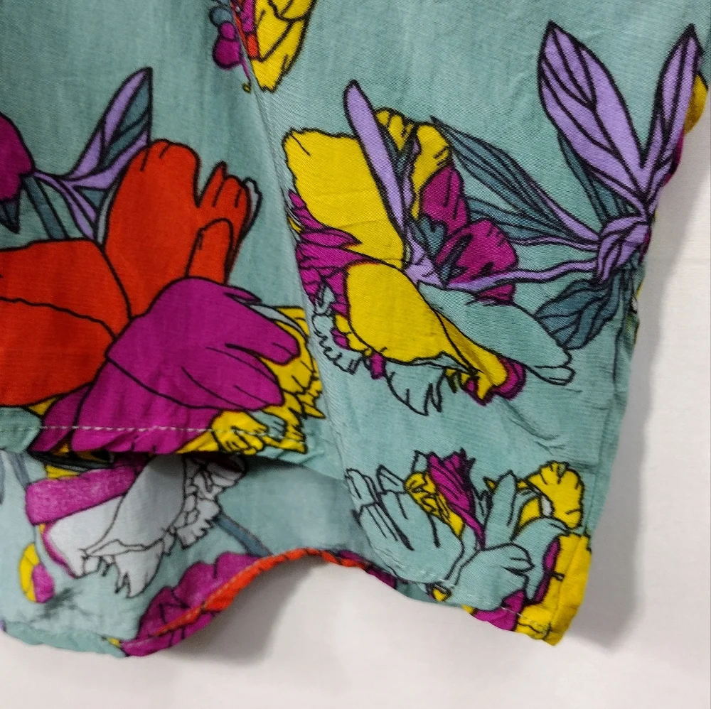 Brooke Webb Floral Kimono Women's OS Multicolor Artsy Coastal Beach Vacation - Picture 4 of 7